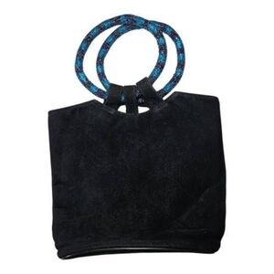 Absolutely Africa Small Black Faux Suede Tote